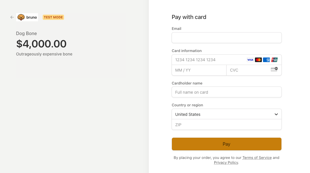 Working with the Stripe API