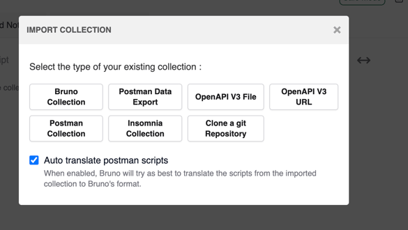 import options