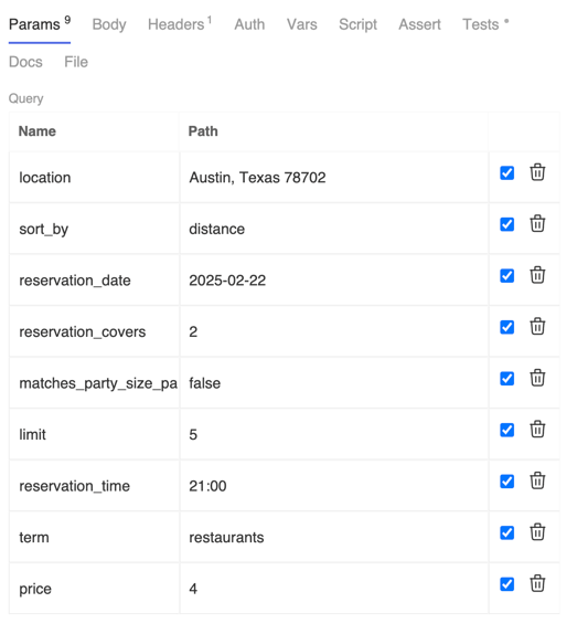 query params