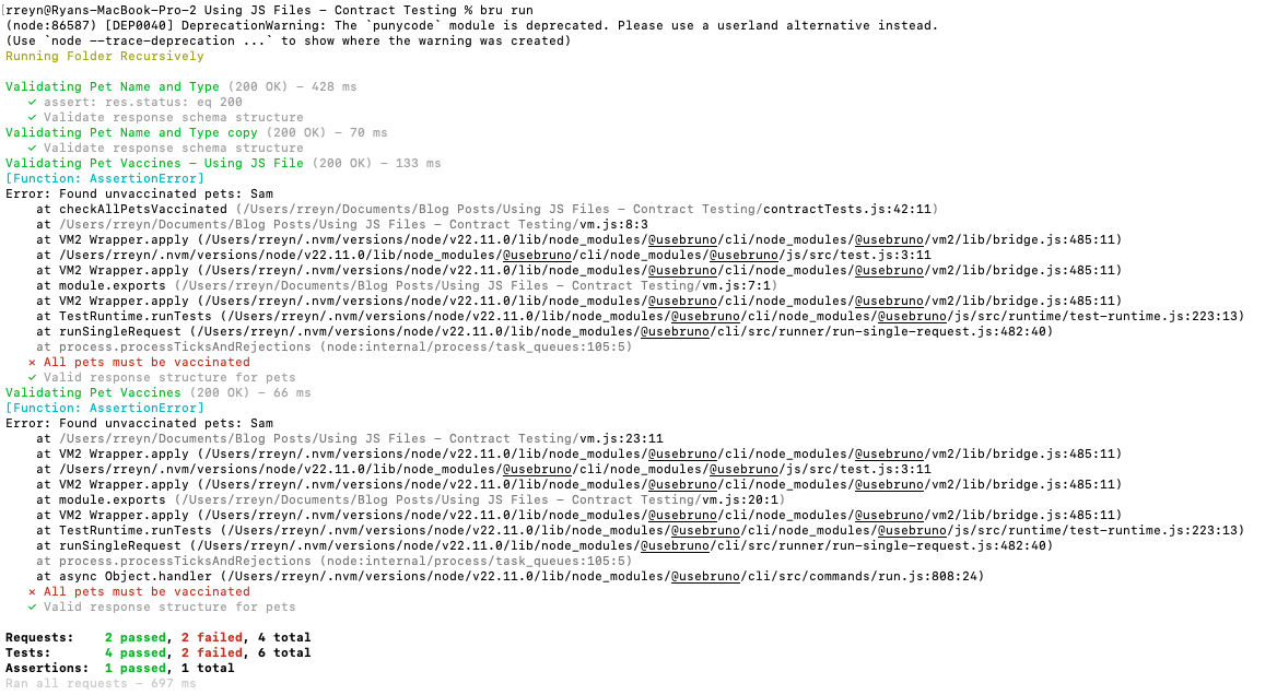 Bruno cli run and test your collections from the command line