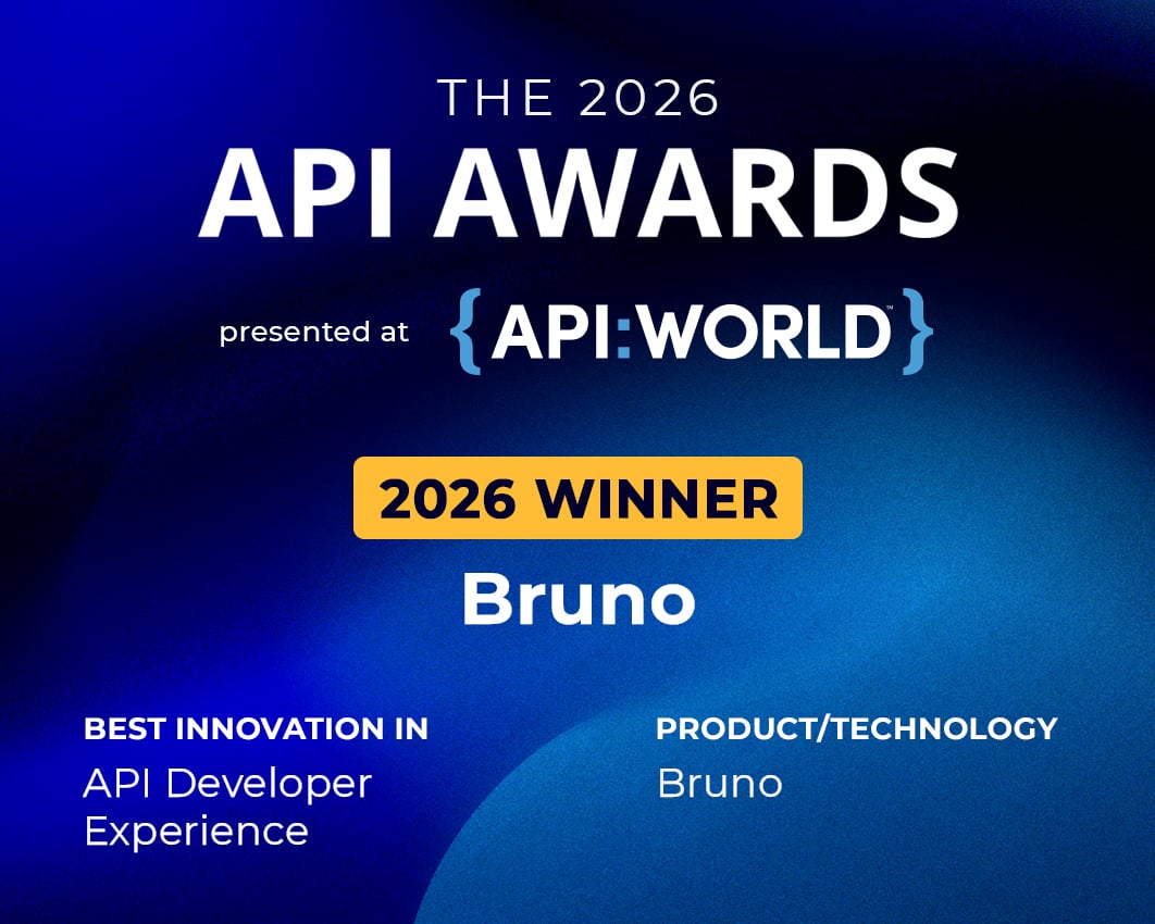 Bruno Wins API World 2026 Award for Best in API Developer Experience